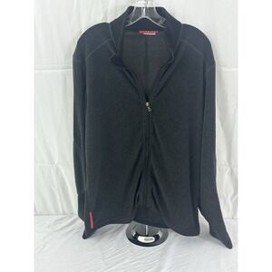 Prada Women's  Full Zip Gray Long Sleeve Light Sweater